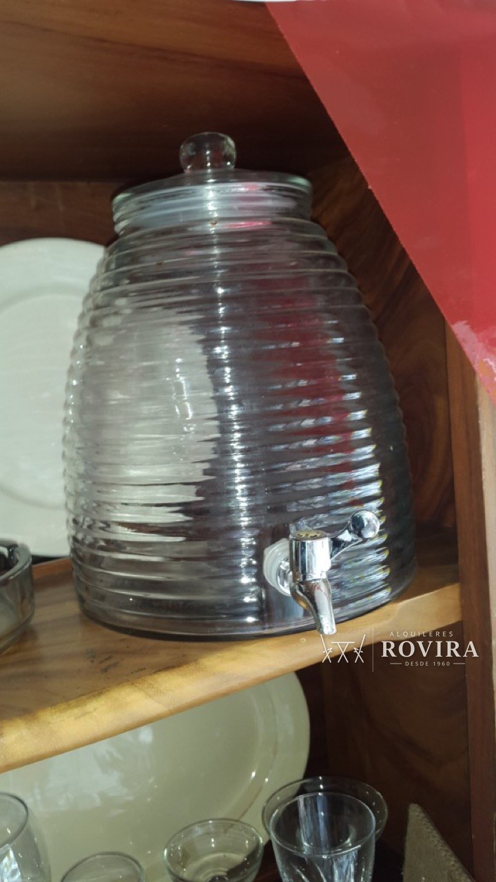 Refresquera de vidrio con dispensador, foto de producto
