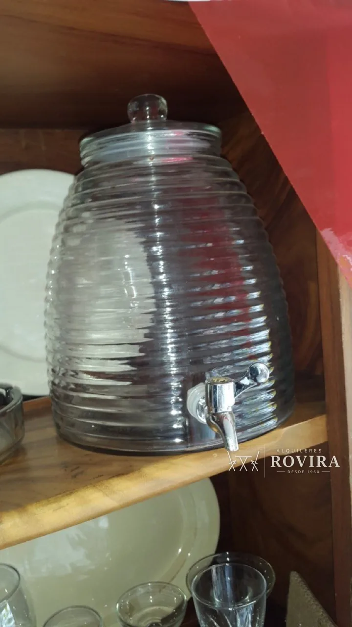 Refresquera de vidrio con dispensador, foto de producto